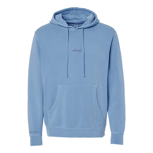 Cursive Hoodie Blue